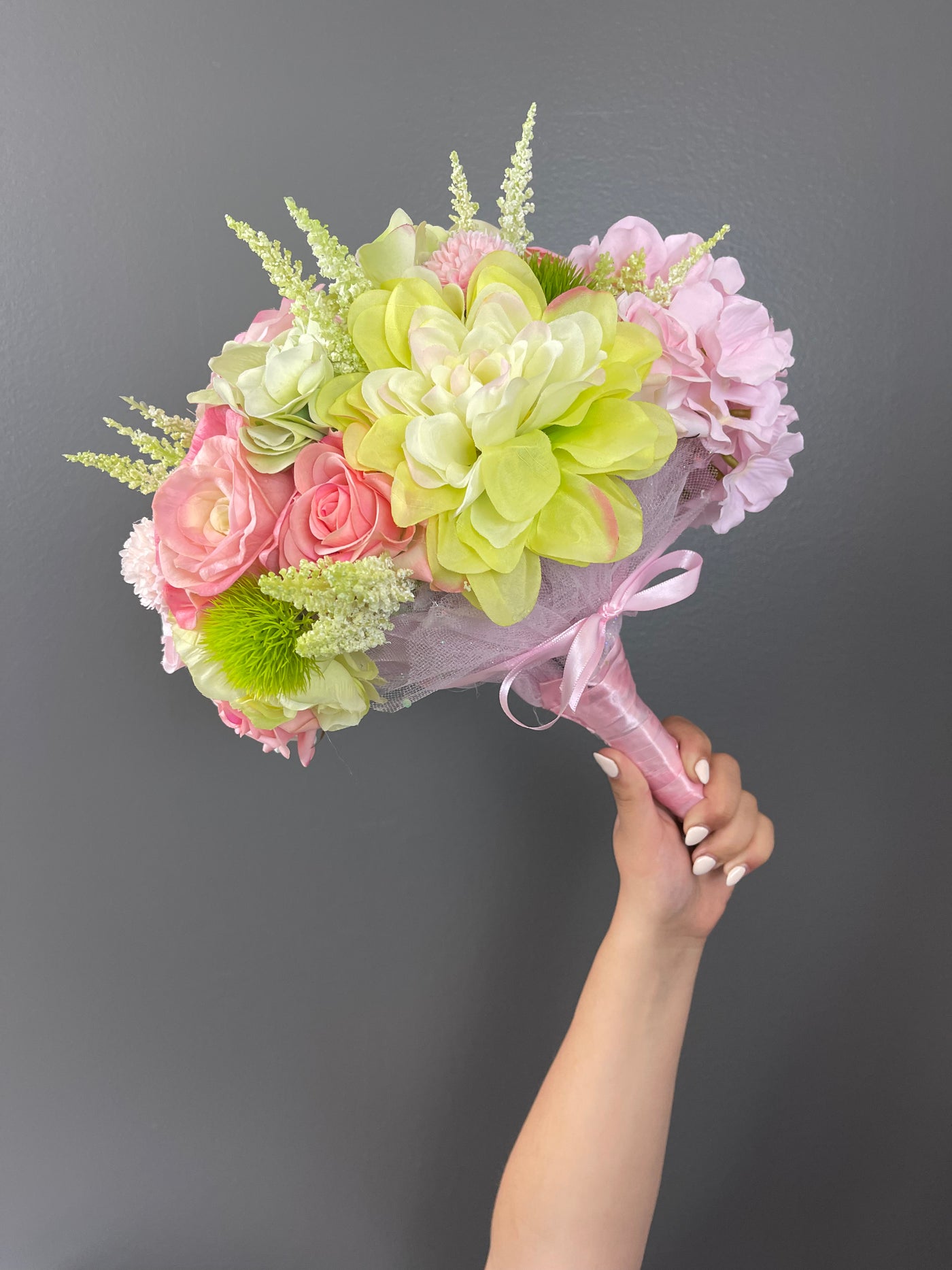 Bridesmaid Bouquet in Cotton Candy