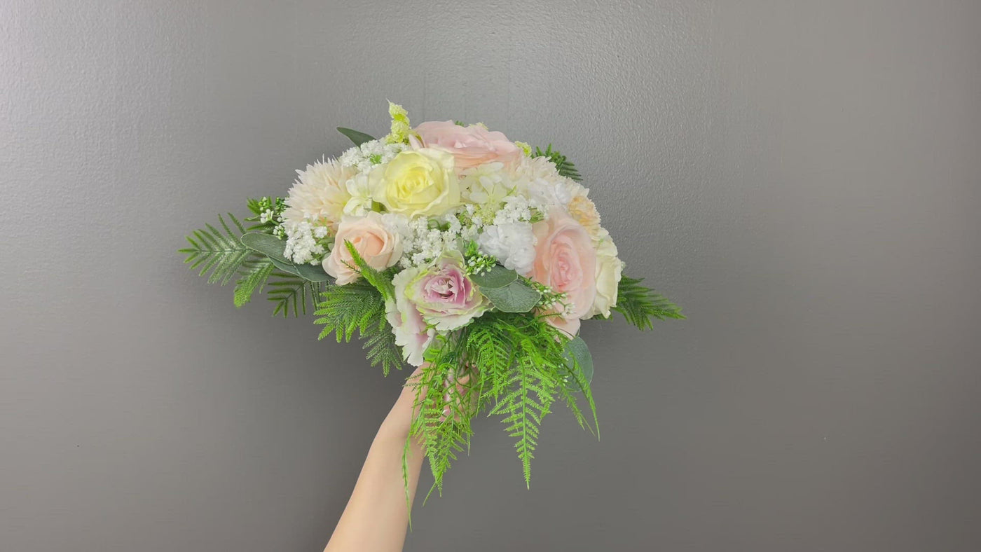 Rent a Rose-Bridesmaid Bouquet-  Cream , white and pale pink- rent for five days for $69.00