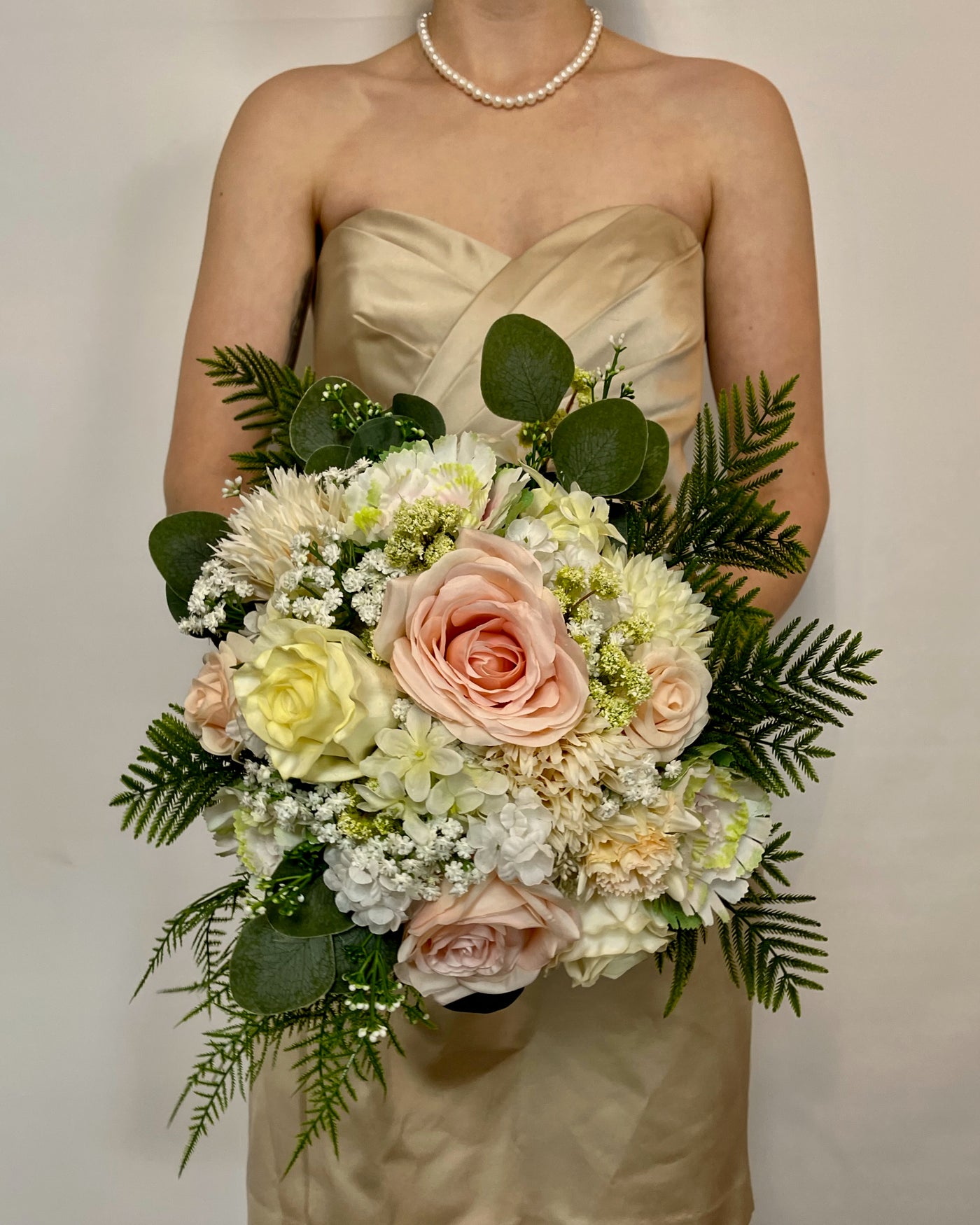 Rent a Rose-Bridesmaid Bouquet-  Cream , white and pale pink- rent for five days for $69.00