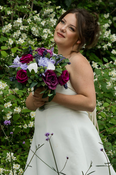 Bridal Bouquet in Evergreen Plum