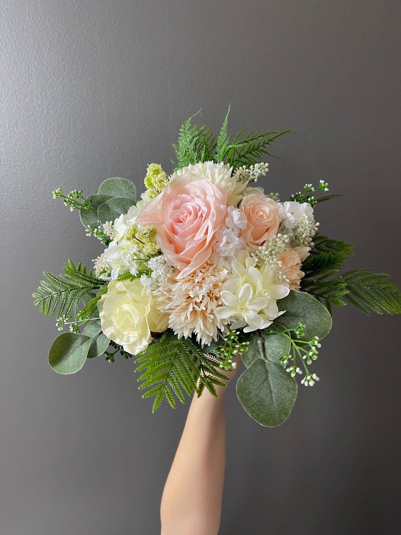 Rent  A Rose- Flower Girl Bouquet- Pink, cream and white. Rent for five days for $35.00