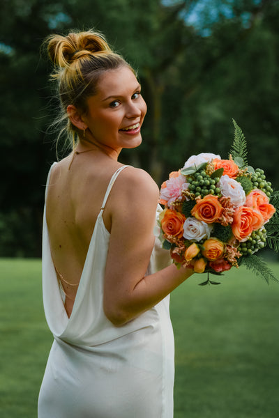 Bridal Bouquet in Creamsicle