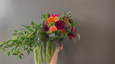 Cascading Bridal Bouquet in Jewel